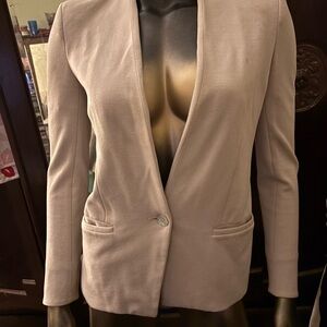 Helmut Lang Single-Button Blazer in Light Taupe